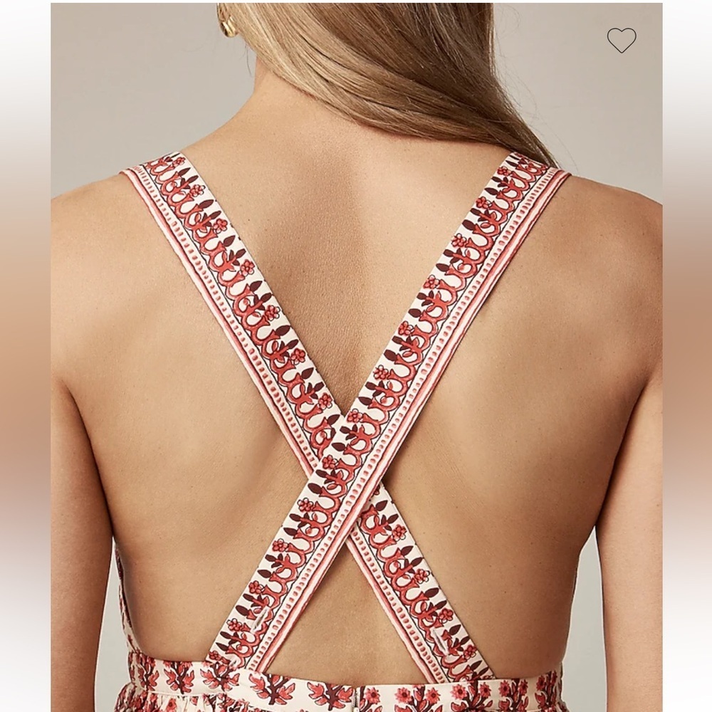 NWT J. Crew Embroidered apron dress in block print - Picture 2 of 8